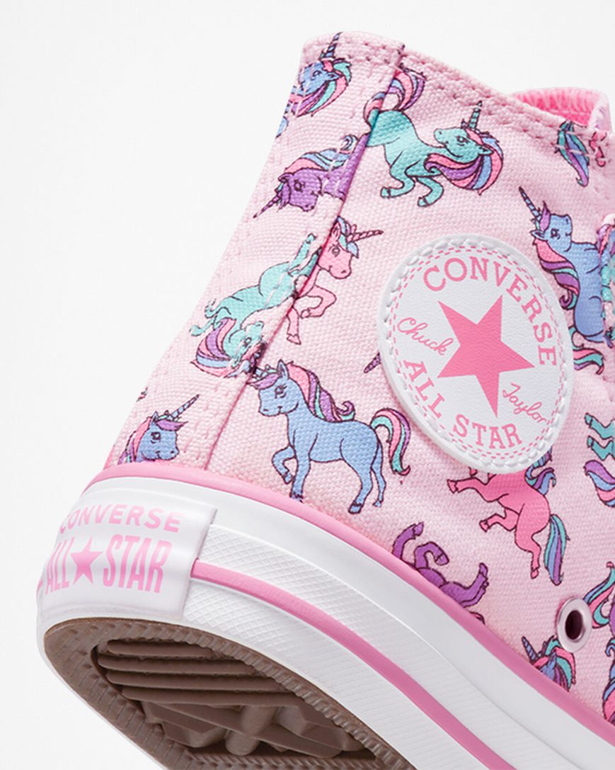 Girls' Converse Chuck Taylor All Star Easy-On Unicorns High Top Shoes Pink / Blue | AU 95E04U